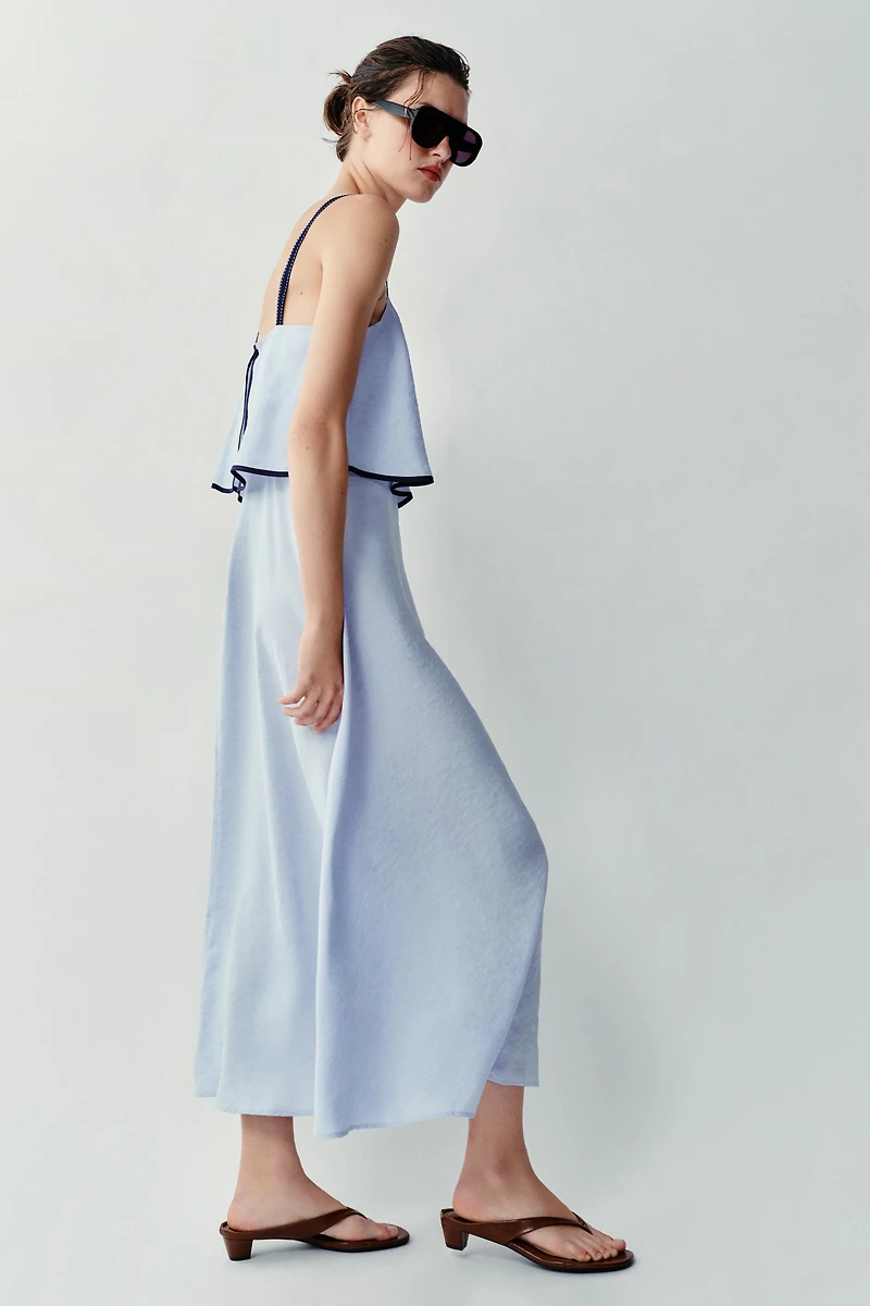COMBINATION MIDI DRESS