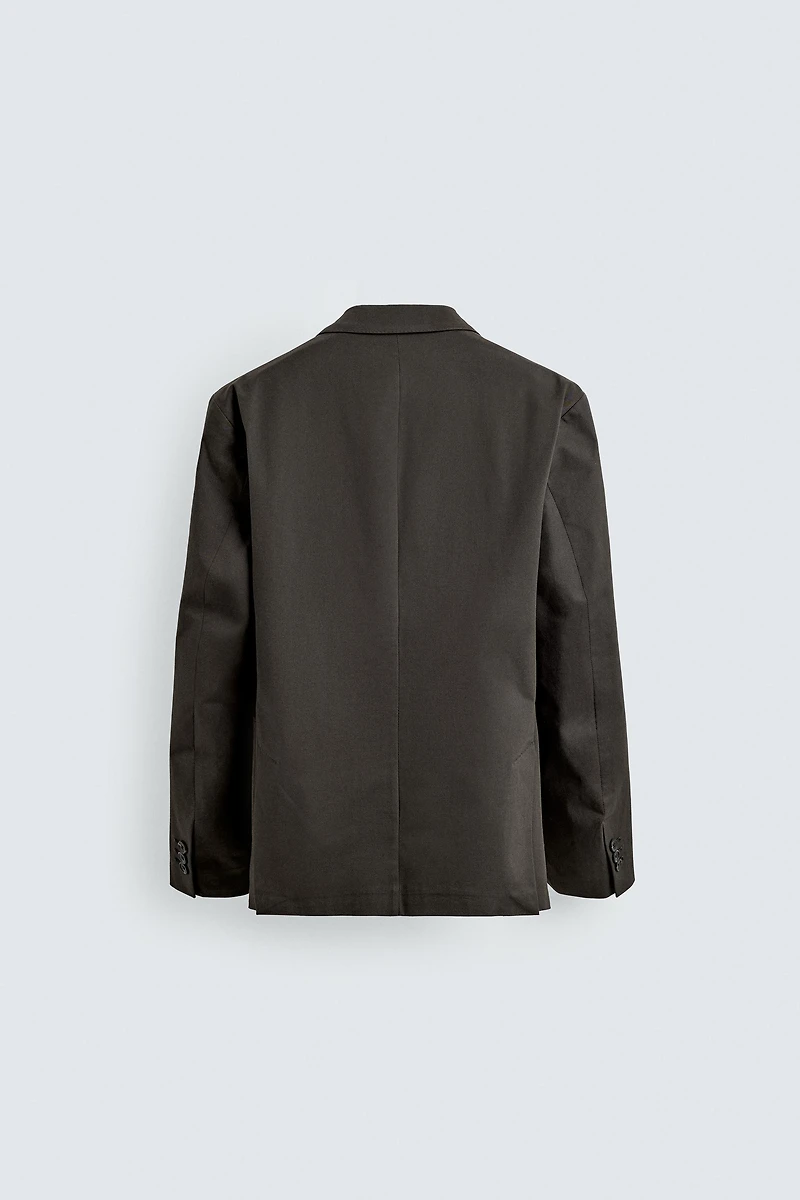 RELAXED FIT COTTON BLEND SUIT JACKET
