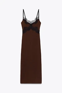 CONTRAST LACE DRESS