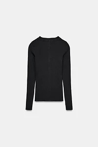LONG SLEEVE RIBBED T-SHIRT