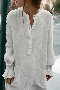 100% LINEN TUNIC DRESS