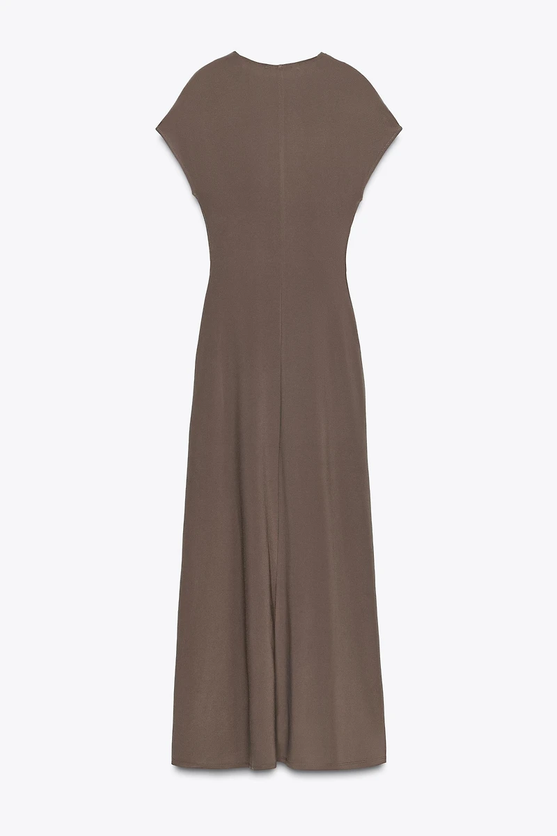 DRAPED DRESS WITH HARDWARE