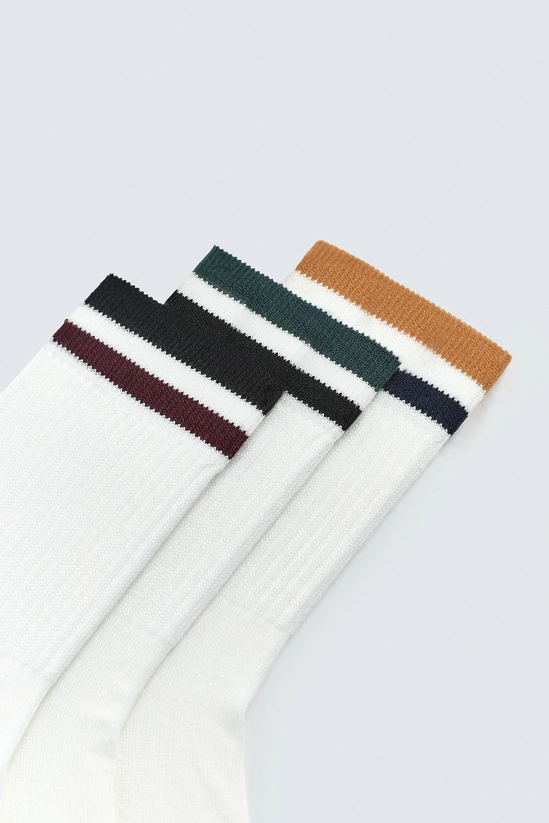PACK OF 3 STRIPED SOCKS