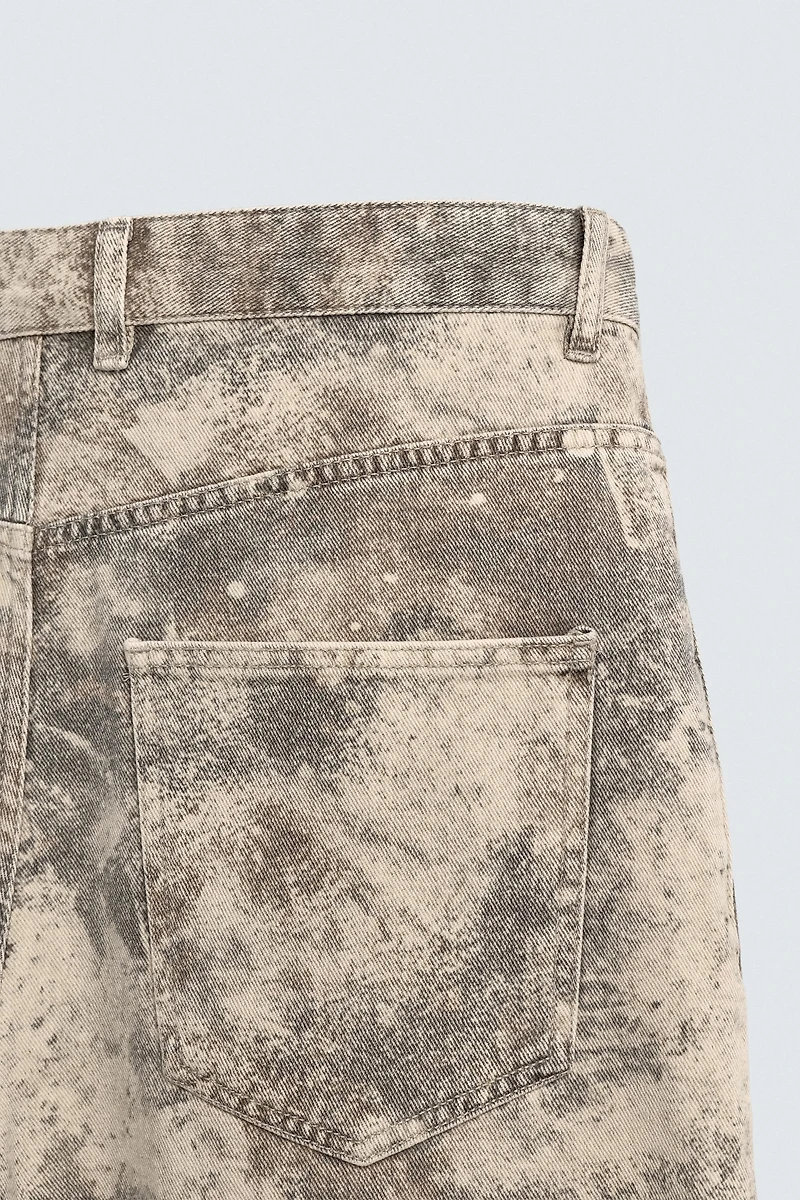 PANTALON BAGGY FIT À IMPRIMÉ ABSTRAIT