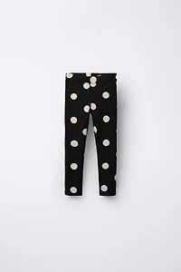 PRINTED RIBBED LEGGINGS