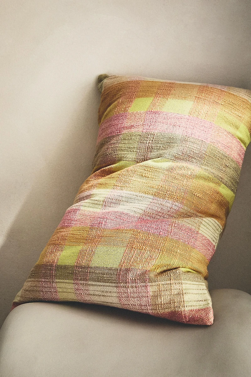 CHECK THROW PILLOW COVER