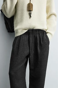 PLEATED WOOL PANTS