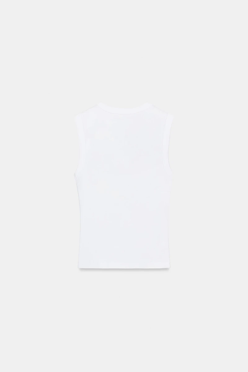 T-SHIRT EN COTON COL V