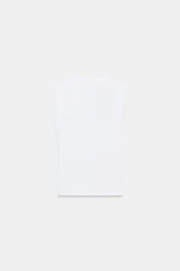 T-SHIRT EN COTON COL V