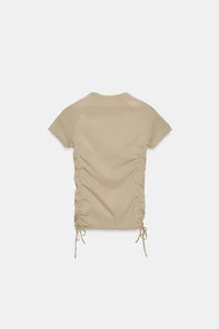 ADJUSTABLE RUCHED T-SHIRT
