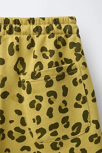 BERMUDA EN MOLLETON ANIMAL PRINT