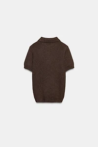 POLO EN MAILLE À MANCHES COURTES