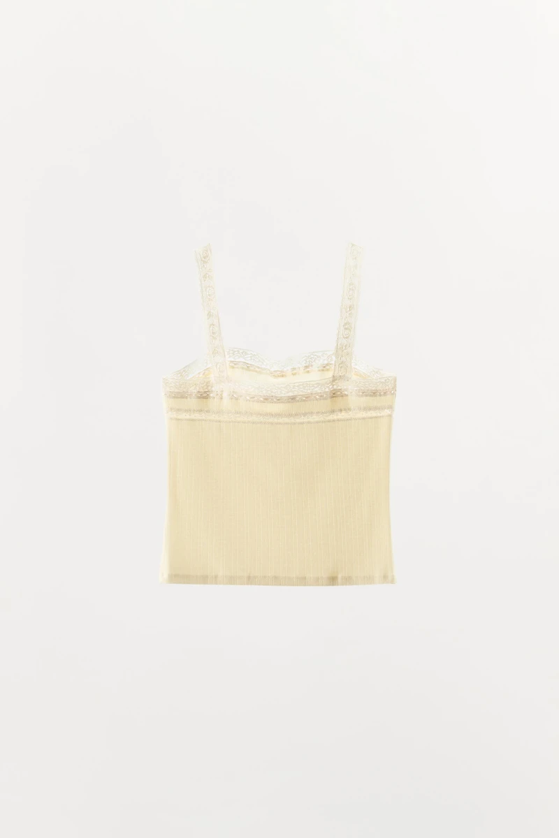 POINTELLE LACE TOP