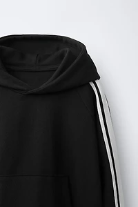 HOODIE AND SIDE-STRIPE JOGGER SET