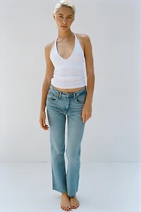 FLARED CROPPED HIGH WAIST TRF JEANS
