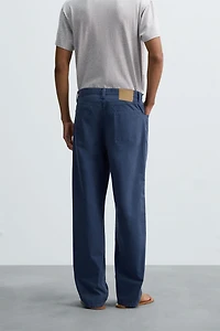 WASHED STRAIGHT FIT PANTS