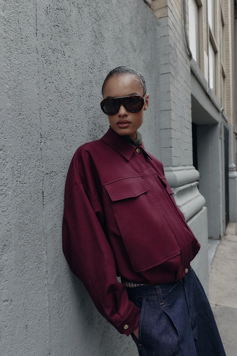 LARGE POCKET BOMBER JACKET