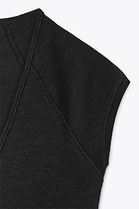 RIB V-NECK T-SHIRT