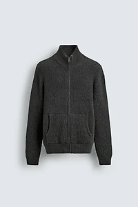 TWISTED YARN ZIP-UP JACKET