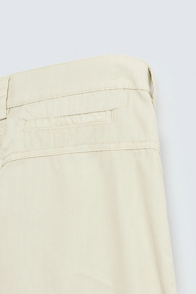 WASHED COTTON BERMUDA SHORTS