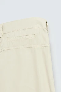 WASHED COTTON BERMUDA SHORTS