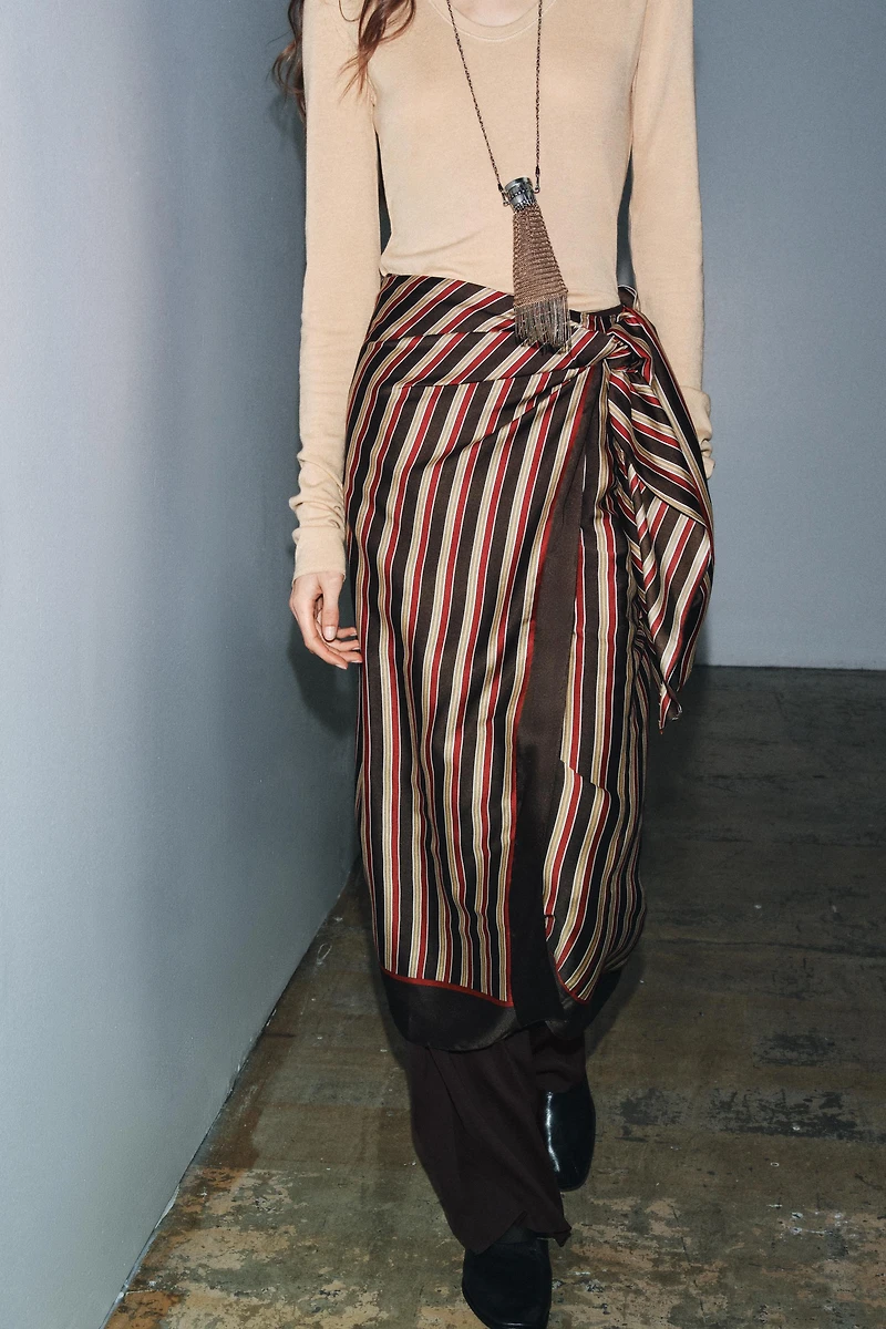 STRIPED PAREO SKIRT ZW COLLECTION