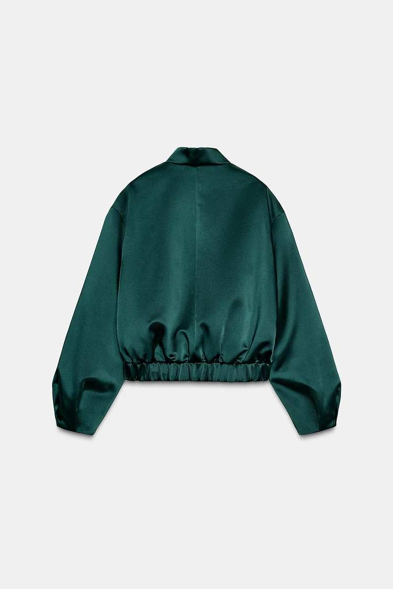 SATIN BOMBER JACKET