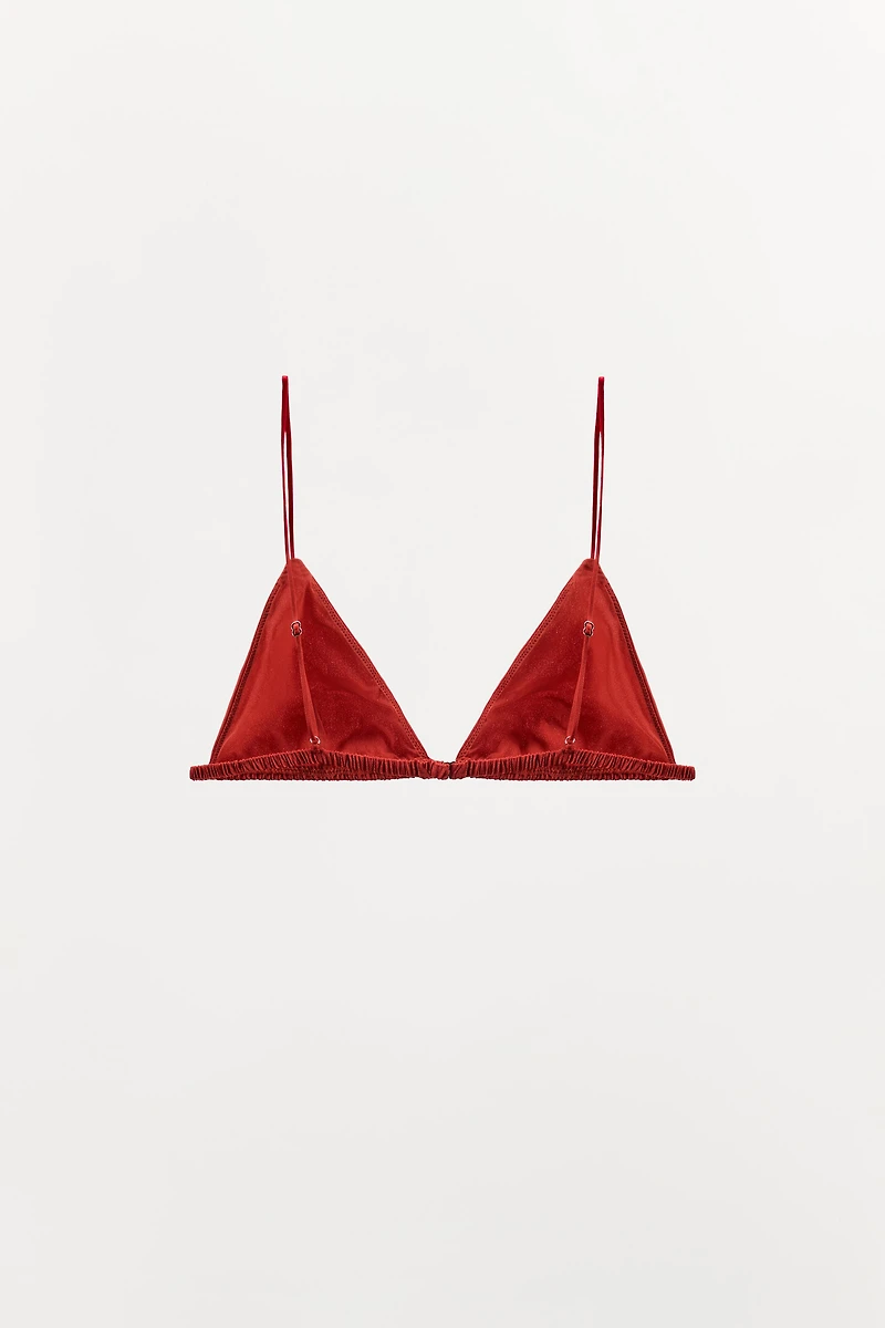 TRIANGLE BRALETTE WITH SILK