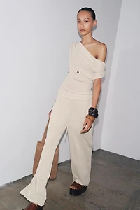 CUT KNIT PANTS