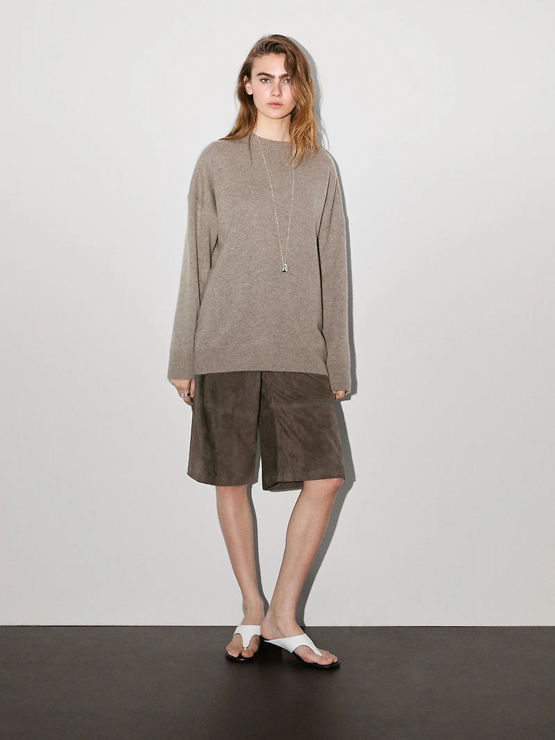 Pull oversize en maille 100 % cachemire