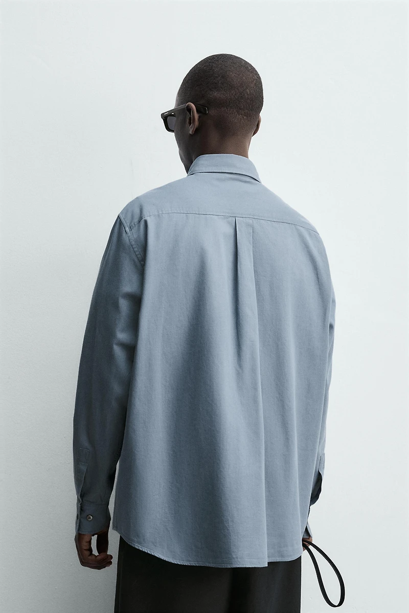 WASHED RELAXED FIT POCKET SHIRT
