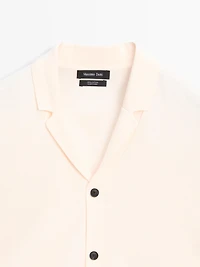 Short sleeve knit overshirt