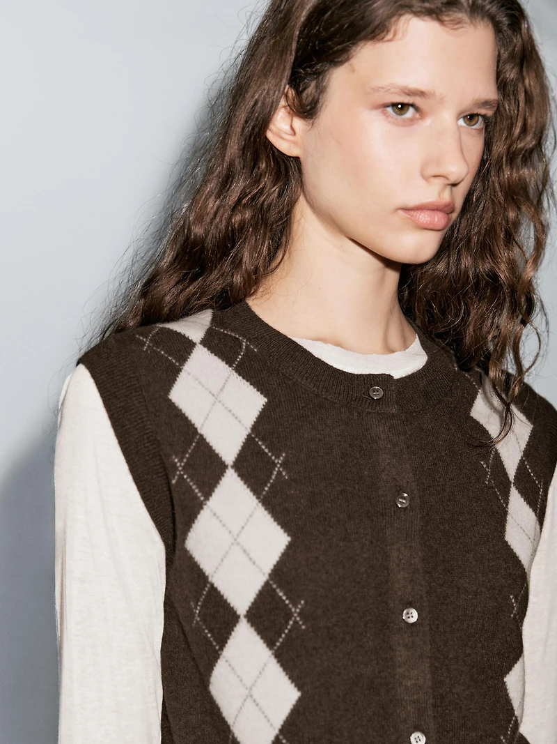 Cardigan losangé