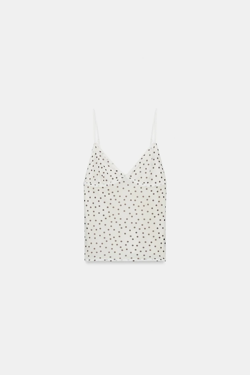 ANIMAL PRINT TULLE TOP