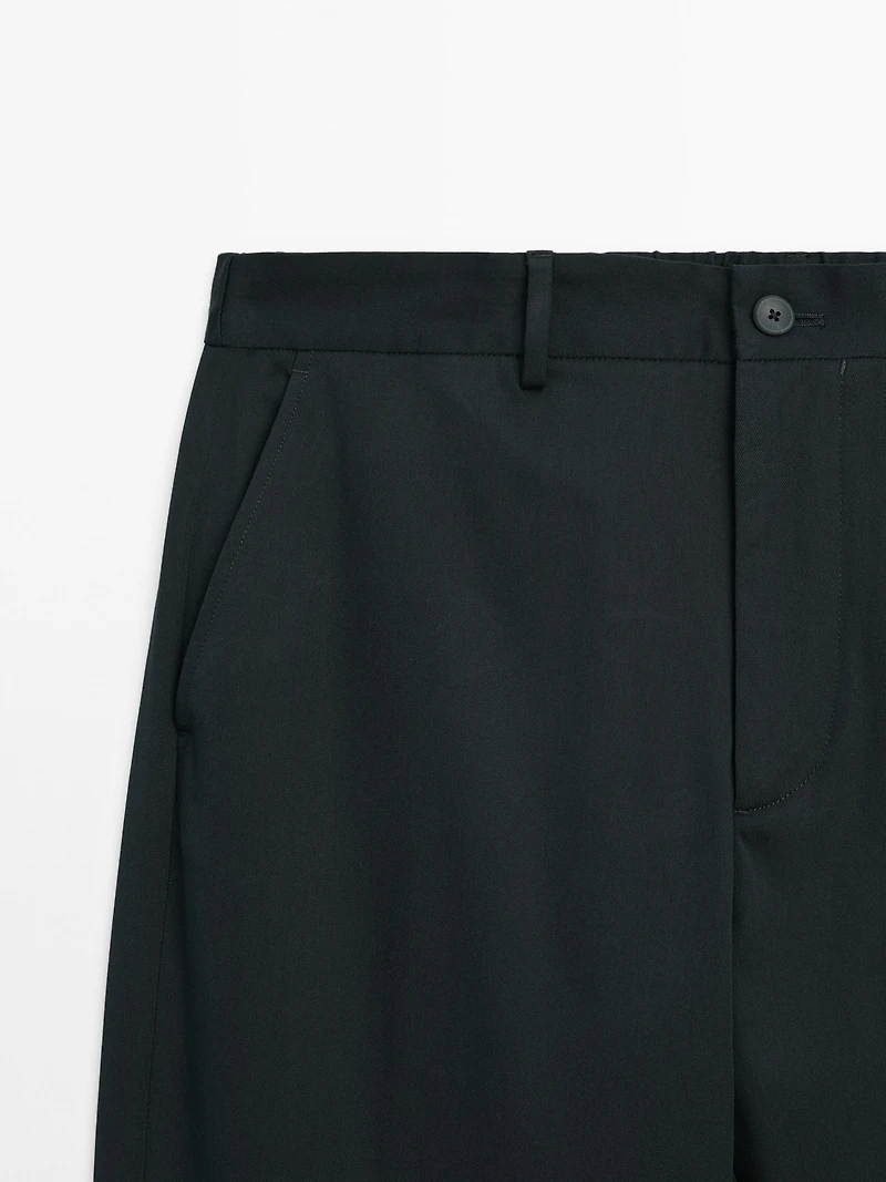 Cotton blend semi joggers