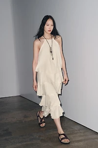 ZW COLLECTION RUFFLED HALTER DRESS