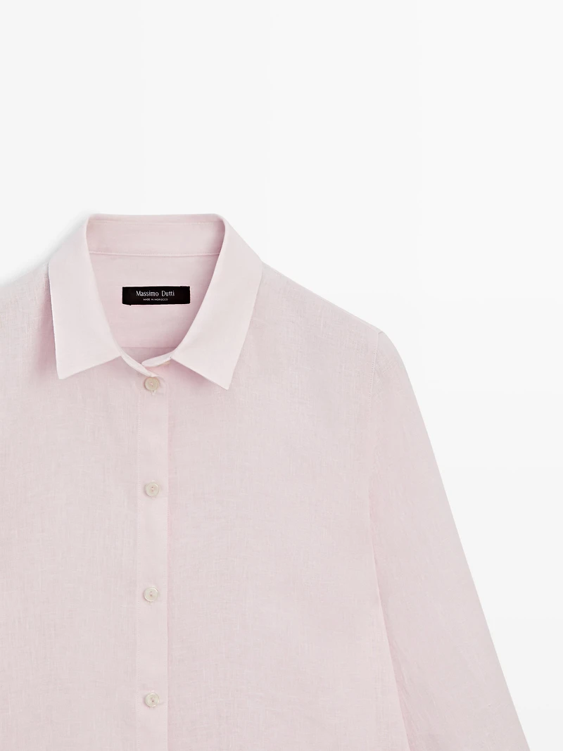 Flowing 100% linen shirt