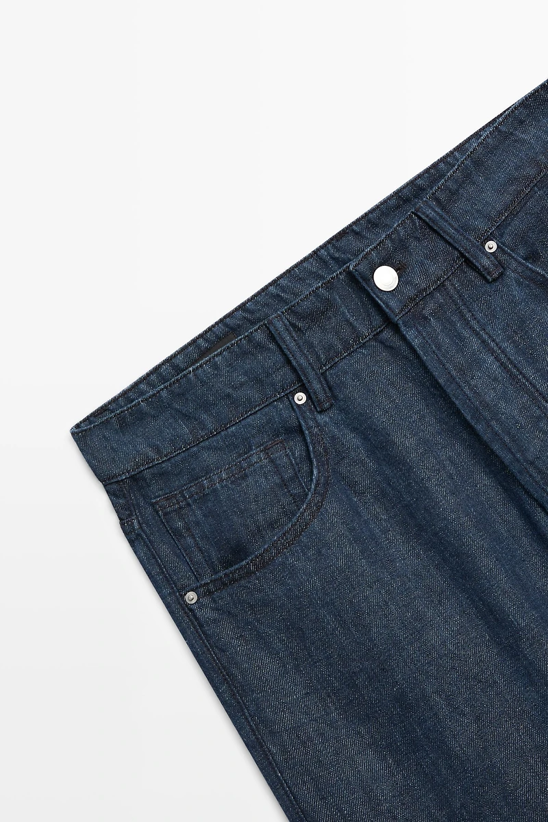 100% linen wide-leg jeans