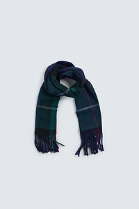 WOOL BLEND PLAID SCARF AARON LEVINE X ZARA