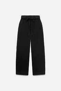 HEAVY COTTON WIDE LEG PANTS