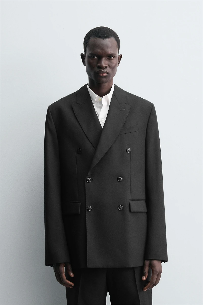 BLAZER CROISÉ COSTUME 100 % LAINE