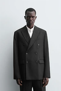 BLAZER CROISÉ COSTUME 100 % LAINE