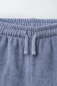 TOWEL EFFECT POLO AND BERMUDA JOGGING SET