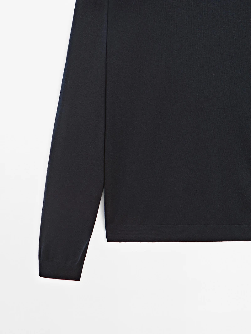 Knit wool blend sweater