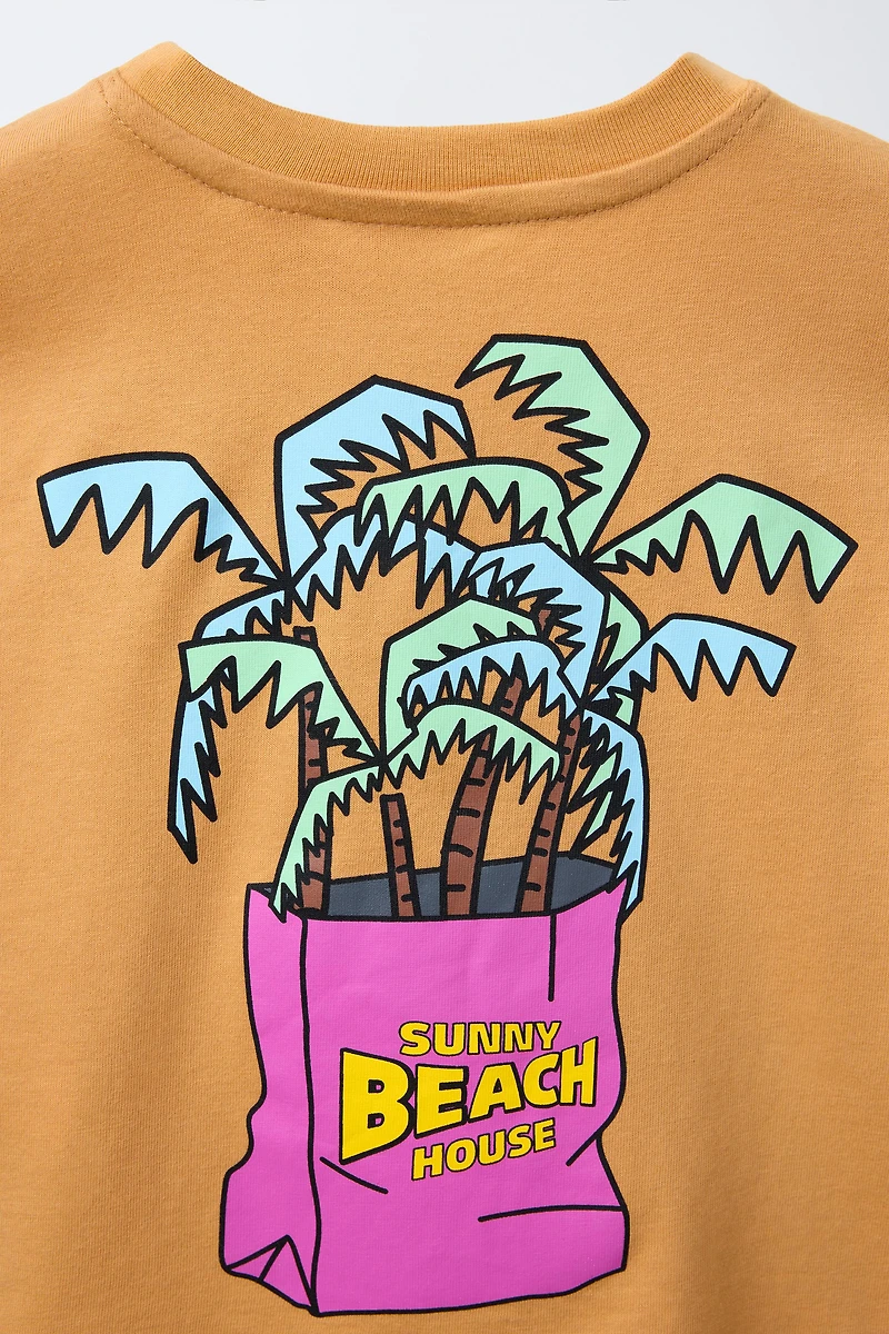 PALM TREE PRINT T-SHIRT
