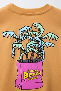 PALM TREE PRINT T-SHIRT