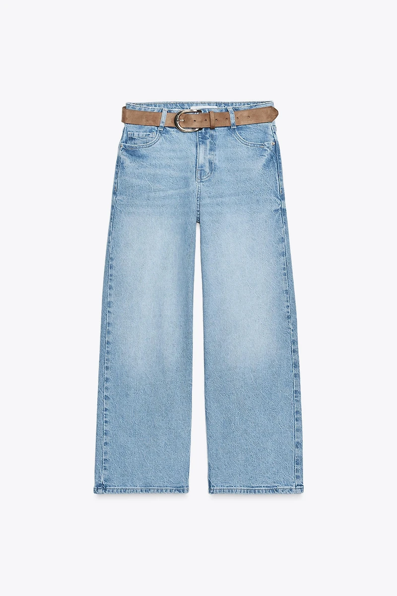 Z.10 HIGH-WAISTED BELTED CULOTTE JEANS