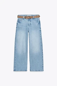 Z.10 HIGH-WAISTED BELTED CULOTTE JEANS