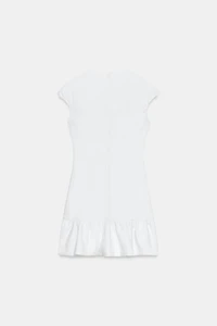 RUFFLED HEM MINI DRESS