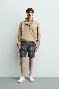 RELAXED FIT HOODED POUCH POCKET JACKET